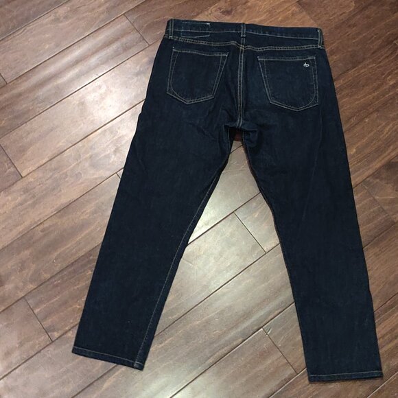 Rag & bone Fit 1 Extra Slim Indigo Rinse Selvedge Men's SIZE 33 - Picture 4 of 7